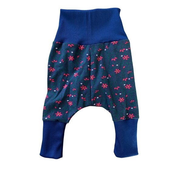Handmade boutique floral 'Grow With Me' harem pants - size 0-6 months NEW - Picture 3 of 3